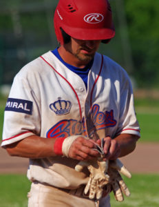 Szene aus der Baseball-Partie Hamburg Stealers gegen die Berlin Flamingos.